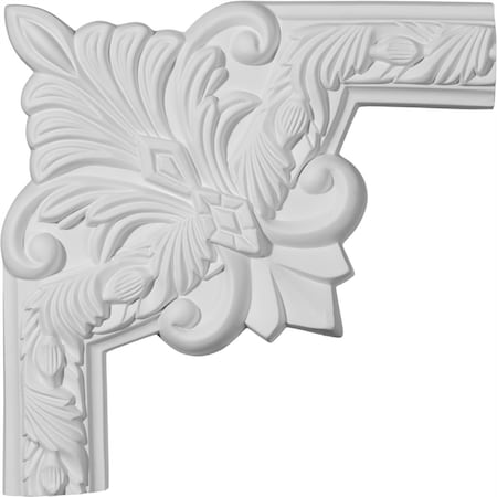 Ekena Millwork 10"W x 10"H Milton Running Leaf II Panel Moulding Corner (matches moulding PML02X00MI) PML10X10MI-2